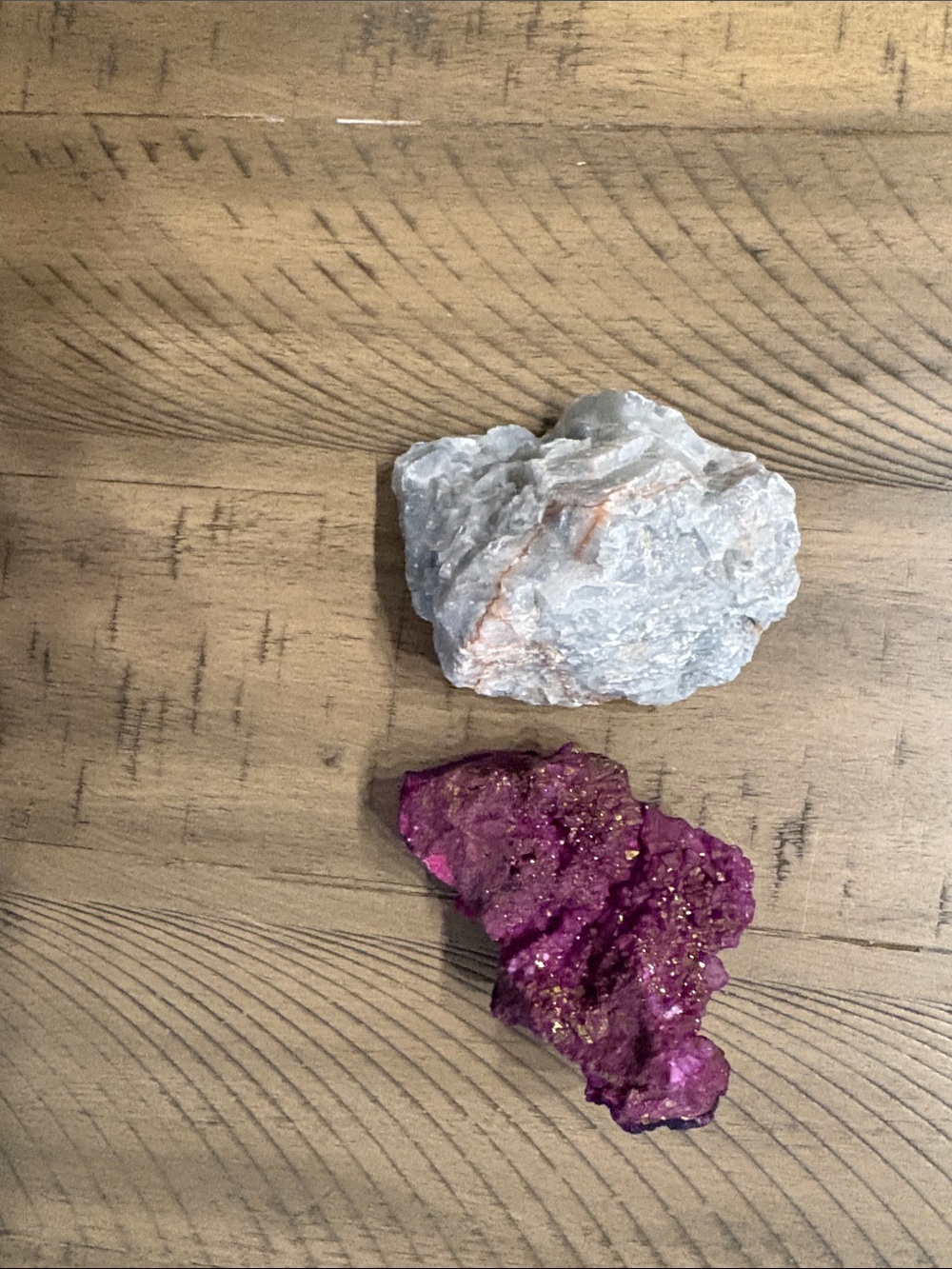 Source Unknown Purple and White Decorative Crystal Rocks